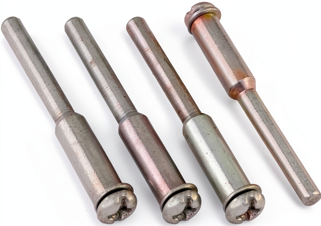 ZZLZX abrasive mandrels mounted on a rotary tool for cutting metal
