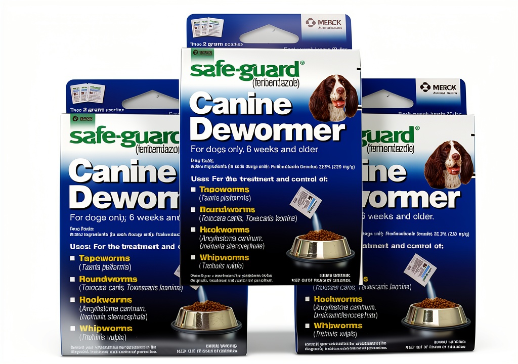 MERCK AH Safe-Guard dog wormer granules mixed in dog food