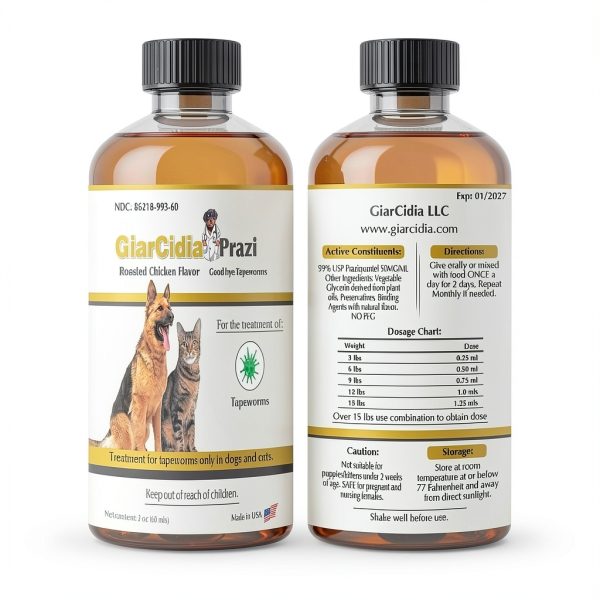 GiarCidia Dog Cat Dewormer Liquid Tapeworm Treatment Immune-7