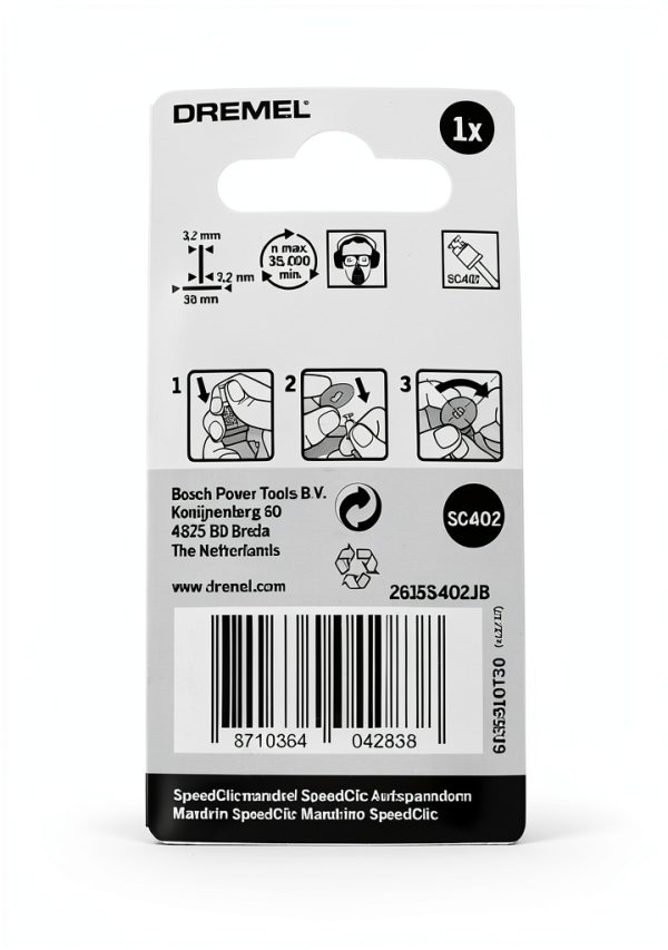 Dremel EZ SpeedClic Mandrel SC402 3.2mm Shank Accessory-2