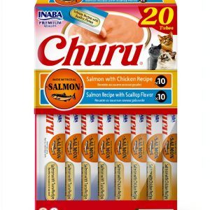 Inaba Churu Lickable Cat Treat Paste Pack 40 Count Tuna Seafood-0