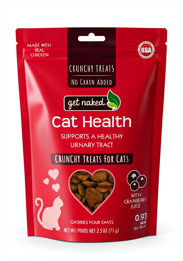 Cat enjoying N‑Bone treats on a kitchen counter