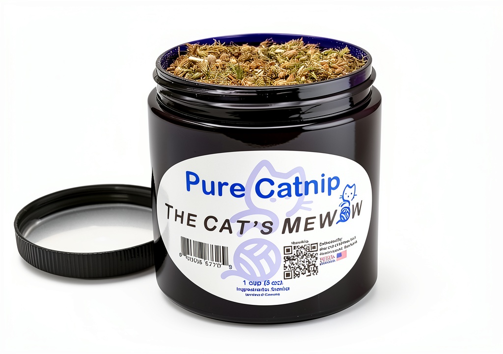 'Catnip jar with resealable lid'