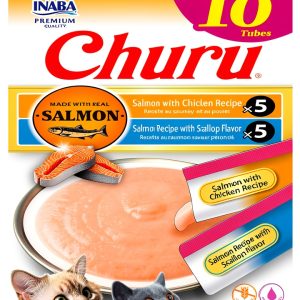 Inaba Churu Lickable Cat Treat Paste 40 Count Tuna Seafood Variety-0