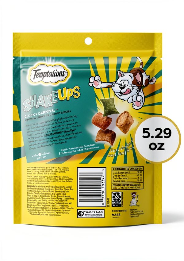 Temptations ShakeUps Cat Treats Clucky Carnival 5.3 Ounce Pack of 2-1
