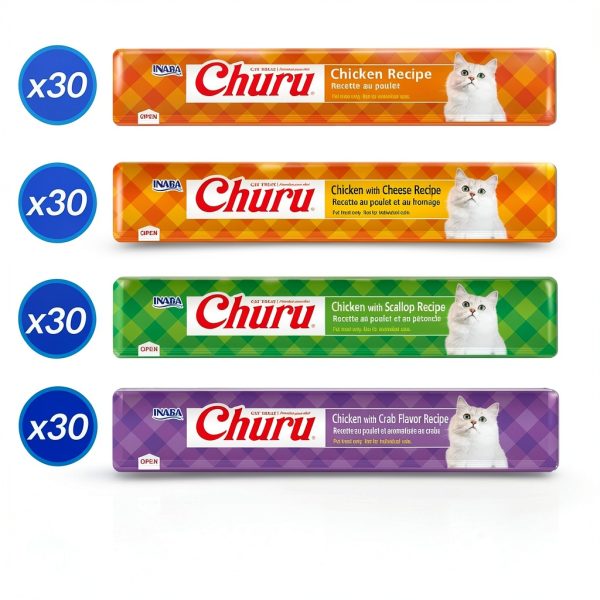 Inaba Churu Cat Treat Paste Tuna & Chicken Variety 120 Count Pack-2