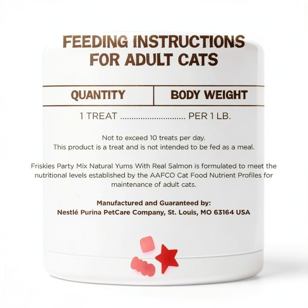 Purina Friskies Salmon Cat Treats 1.25 lb Pack of 2 Real Fish Calorie-6
