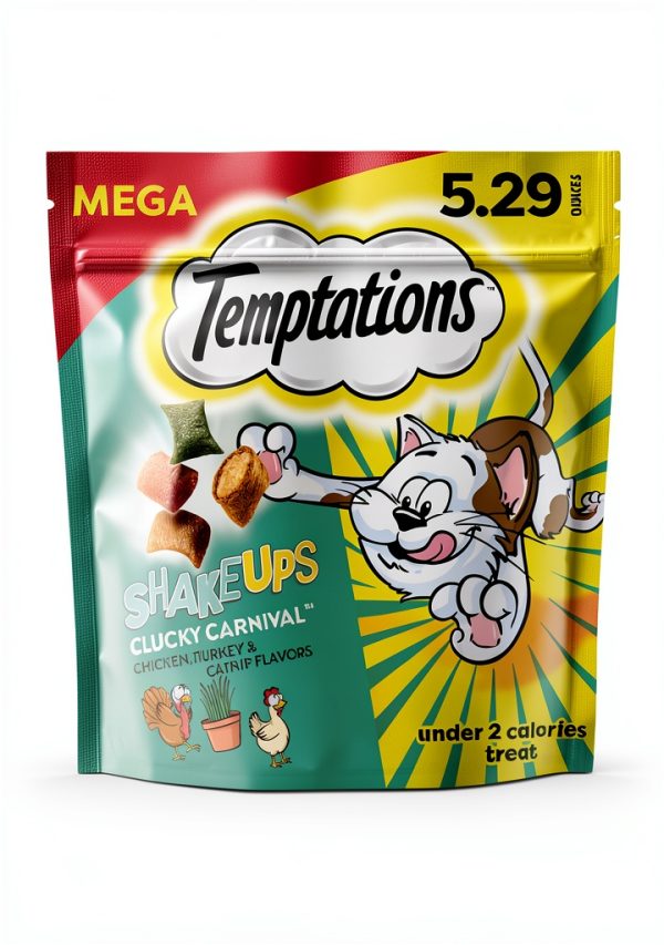Temptations ShakeUps Cat Treats Clucky Carnival 5.3 Ounce Pack of 2-0