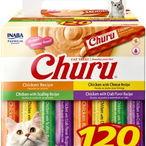 Inaba Churu Cat Treat Paste Tuna & Chicken Variety 120 Count Pack-0