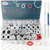 KEZE 660 PCS Silicone O‑Ring Kit + 14‑Size Washers Food Grade-0
