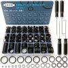 KEZE 1200 Pcs 24 Size Universal Rubber O-Ring Assortment Kit with 4-Piece Precision Pick and Hook Set for Auto Vehicle Faucet Plumbing Pressure Washer Air or Gas Sealing Repair OD:6mm-28mm O Ring-0