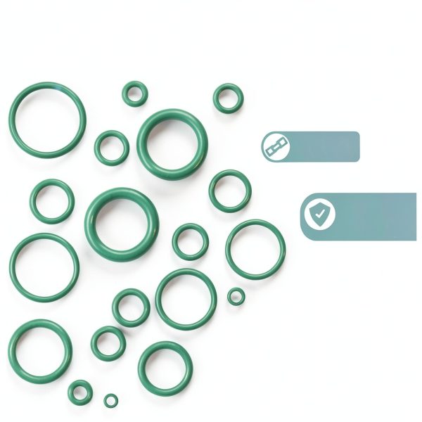 KEZE 595 Pcs Air Conditioning O Ring Kit,36 Size Seal Rubber O-Rings Assortment Set for Compressor Automotive A/C Plumbing Repair ID:3-22mm (Green)-5